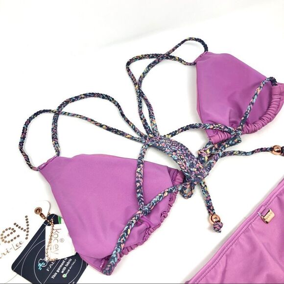 Nwt Kooey Australia "Katie" Purple Bikini US XS - Picture 14 of 16